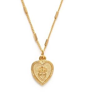 SACRED HEART IN A HEART NECKLACE